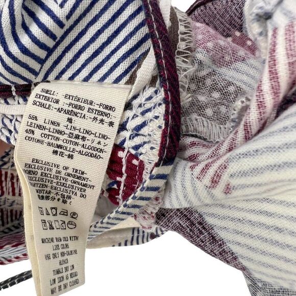 Free People Front Lace Cropped Corset Patchwork Print Tank Top Size Small - Picture 9 of 10